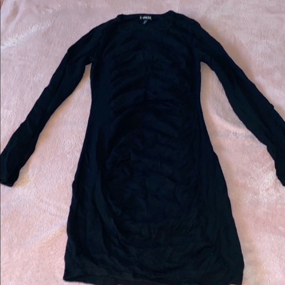 Express s/p Long sleeve little black dress